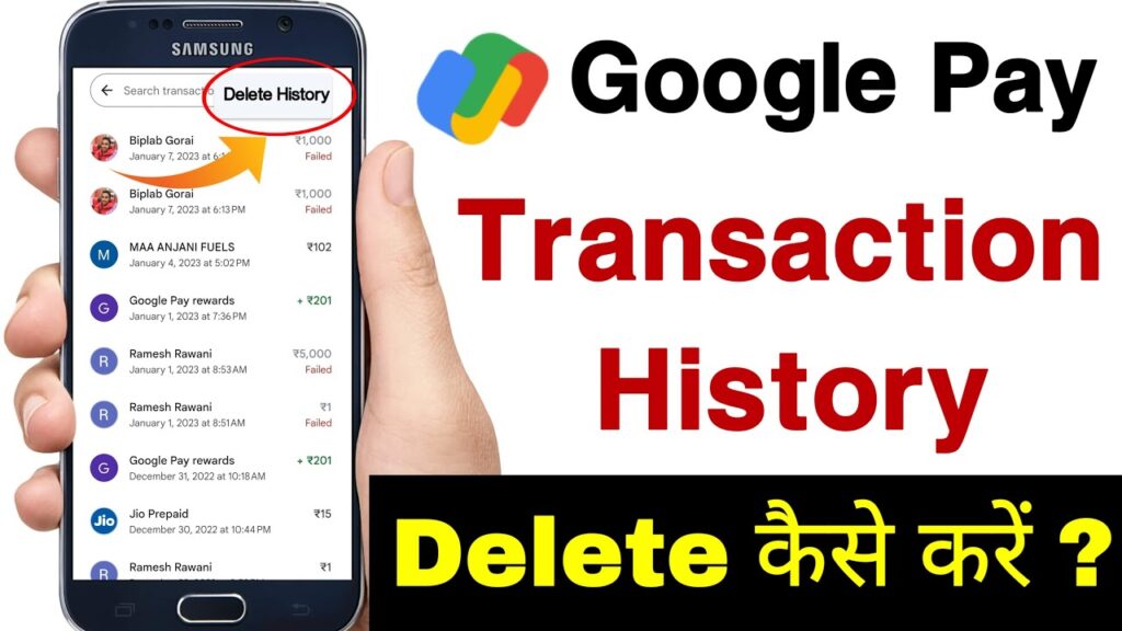 How to Delete Google Pay Transaction History